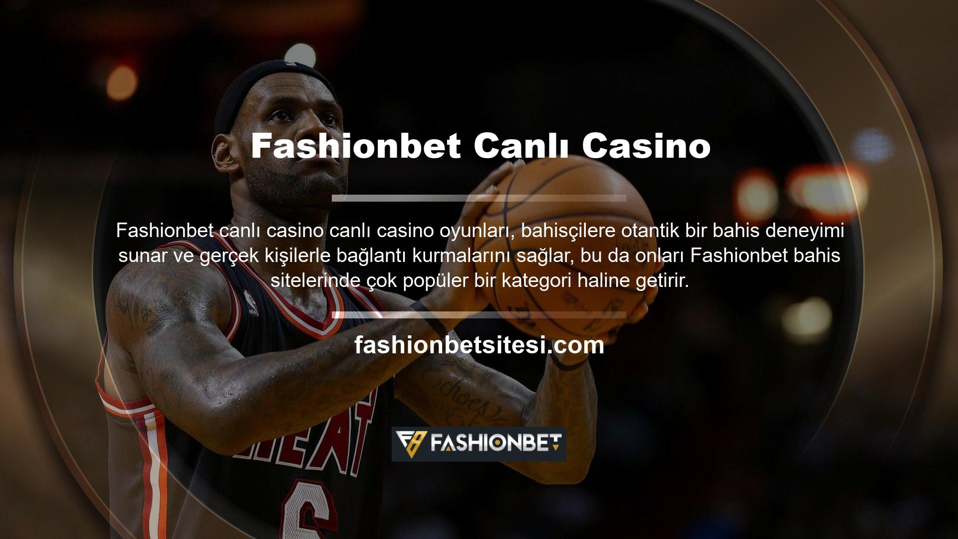 Sitenin Fashionbet Canlı Casino bölümü, kullanıcılarına kaliteli ve hızlı hizmet sunmaktadır